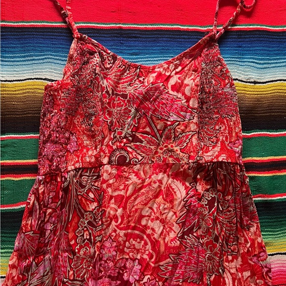 Intimately Free People Asymmetrical Red Floral Dress - Picture 10 of 11